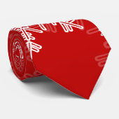 Weihnachtsschneeflocken in Gironrot und Weiß Krawatte (Gerollt)