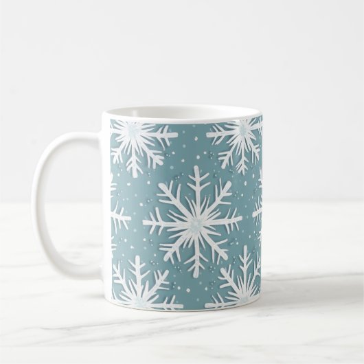 Weihnachtsschneeflocken Kaffeetasse (Links)
