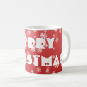Weihnachtsschneeflocken Kaffeetasse (VorderseiteRechts)