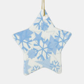 Weihnachtsschneeflocken Keramik Ornament (Rechts)