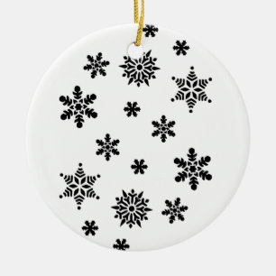 Weihnachtsschneeflocken Keramikornament