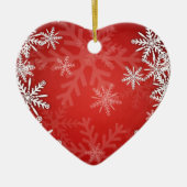 Weihnachtsschneeflocken Keramikornament (Vorne)