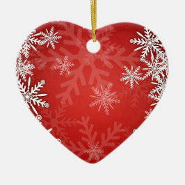 Weihnachtsschneeflocken Keramikornament