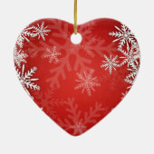 Weihnachtsschneeflocken Keramikornament (Hinten)