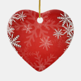 Weihnachtsschneeflocken Keramikornament