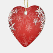 Weihnachtsschneeflocken Keramikornament (Links)