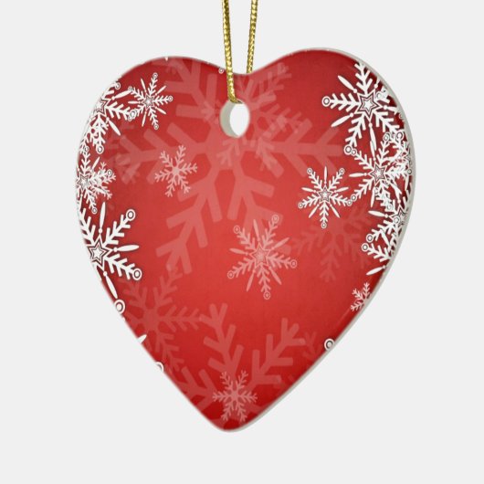 Weihnachtsschneeflocken Keramikornament (Links)