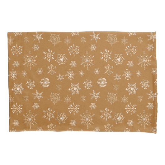 Weihnachtsschneeflocken Kissenbezug (Vorderseite)