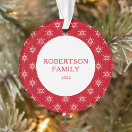 Weihnachtsschneeflocken - Kundenname Ornament