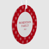Weihnachtsschneeflocken - Kundenname Ornament (Vorderseite)