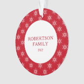 Weihnachtsschneeflocken - Kundenname Ornament (Vorderseite)
