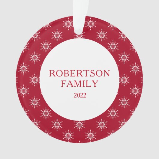 Weihnachtsschneeflocken - Kundenname Ornament (Vorderseite)