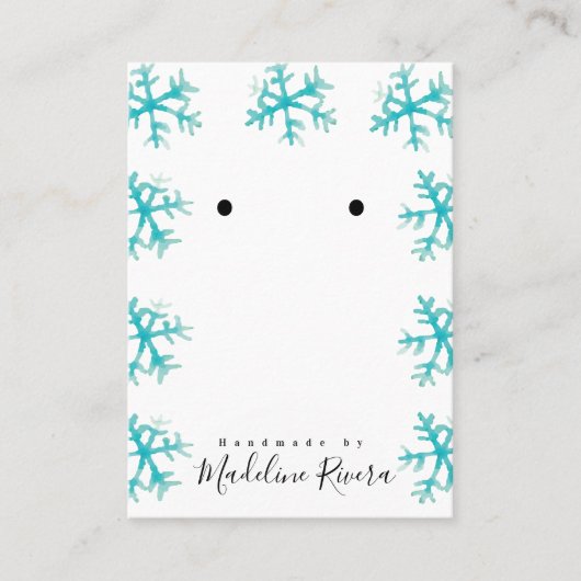 Weihnachtsschneeflocken Kunsthandwerkerkarten Telefonnummerkarte (Vorderseite)