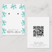Weihnachtsschneeflocken Kunsthandwerkerkarten Telefonnummerkarte (Vorne/Hinten)