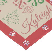 Weihnachtsschneeflocken Kurzer Tischläufer (Ecke)