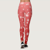 Weihnachtsschneeflocken Leggings (Rückseite)