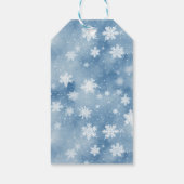 Weihnachtsschneeflocken Light Blue Sky Geschenkanhänger (Rückseite)