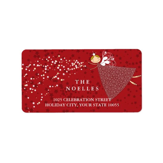 Weihnachtsschneeflocken Magische Weihnachtsfeierta Adressaufkleber (Vorne)