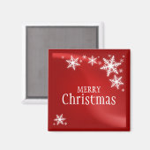 Weihnachtsschneeflocken-Magnet Magnet (Vorderseite/Rückseite)