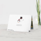 Weihnachtsschneeflocken mit Familienname und Foto Karte (Rückseite)