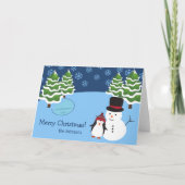 Weihnachtsschneeflocken mit Familienname und Foto Karte (Vorderseite)