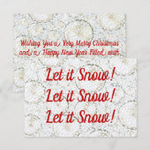 Weihnachtsschneeflocken Mitteilungskarte (Vorne/Hinten)