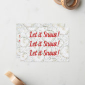 Weihnachtsschneeflocken Mitteilungskarte (Vorderseite/Rückseite Beispiel)