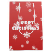 Weihnachtsschneeflocken Mittlere Geschenktüte (Rückseite)