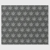 Weihnachtsschneeflocken Modernes Wrapping Paper Geschenkpapier (Flach)