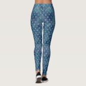 Weihnachtsschneeflocken Muster Leggings (Rückseite)