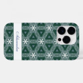Weihnachtsschneeflocken Muster Personalisiert Case-Mate iPhone Hülle (Rückseite (Horizontal))