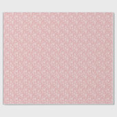 Weihnachtsschneeflocken-Muster Rosa Geschenkpapier (Flach)