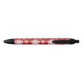 Weihnachtsschneeflocken Nahtloses Muster Pen Kugelschreiber (Rückseite)
