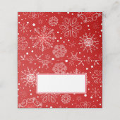 Weihnachtsschneeflocken Name Platzkarte (Außenseite Aufgefaltet)