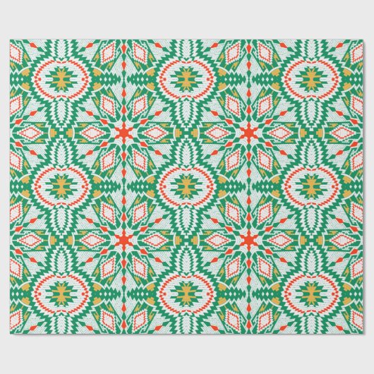 Weihnachtsschneeflocken (nordischer Rgw) Geschenkpapier (Flach)