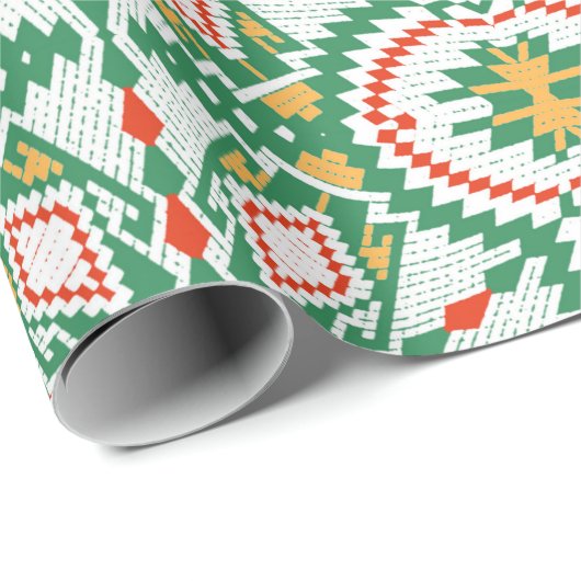 Weihnachtsschneeflocken (nordischer Rgw) Geschenkpapier (Rolleneckpunkt)