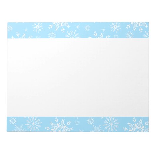 Weihnachtsschneeflocken Notepad Notizblock (Vorderseite)