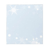Weihnachtsschneeflocken Notepad Notizblock (Vorderseite)
