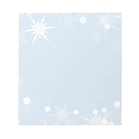 Weihnachtsschneeflocken Notepad Notizblock (Vorderseite)