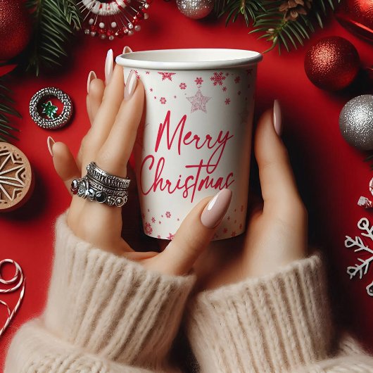 Weihnachtsschneeflocken - Ornamente PAPER CUPS Pappbecher