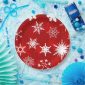 Weihnachtsschneeflocken Pappteller (Party)