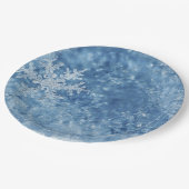 Weihnachtsschneeflocken Pappteller (Schrägansicht)