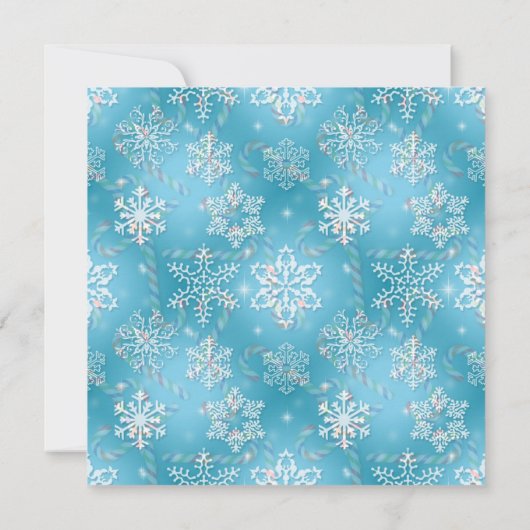 Weihnachtsschneeflocken-Party Einladung (Rückseite)