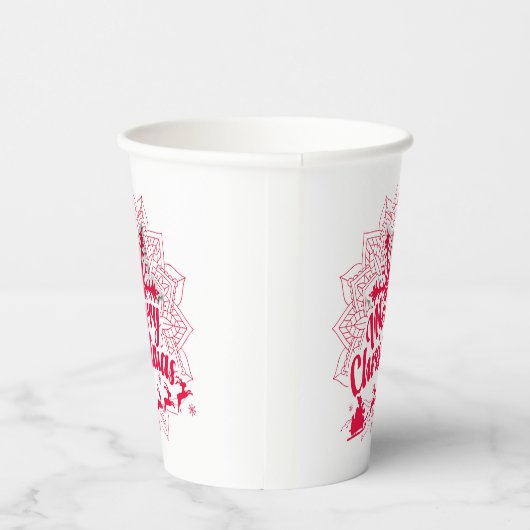 Weihnachtsschneeflocken Party PAPIER CUPS Pappbecher (Rechts)