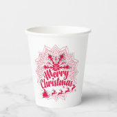 Weihnachtsschneeflocken Party PAPIER CUPS Pappbecher (Vorderseite)