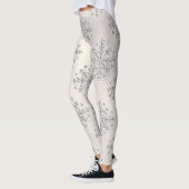 Weihnachtsschneeflocken Perle Leggings (Links)