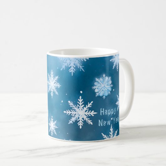 Weihnachtsschneeflocken, personalisiert kaffeetasse (VorderseiteRechts)