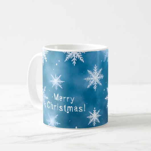Weihnachtsschneeflocken, personalisiert kaffeetasse (Vorderseite Links)