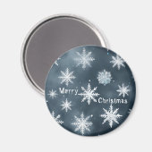 Weihnachtsschneeflocken, personalisiert magnet (Vorderseite/Rückseite)