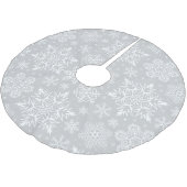 Weihnachtsschneeflocken Polyester Weihnachtsbaumdecke (Schrägansicht)